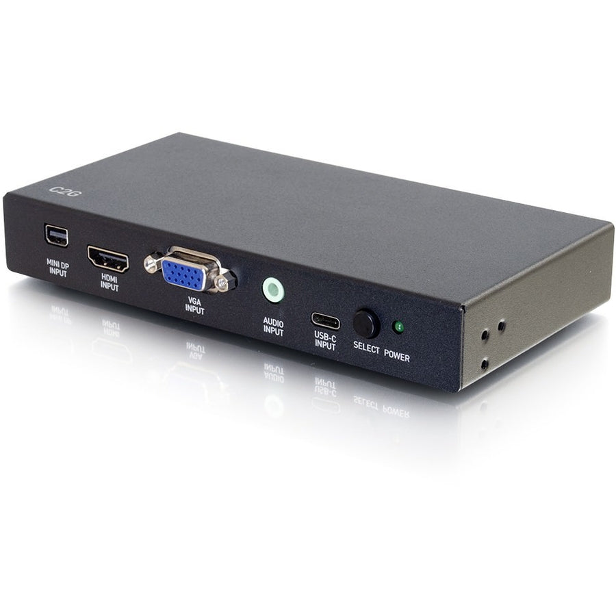 C2G 40850 미니 디스플레이포트 USB-C HDMI VGA+3.5mm 4K 어댑터 스위치 TAA 4K HDMI 어댑터 스위치