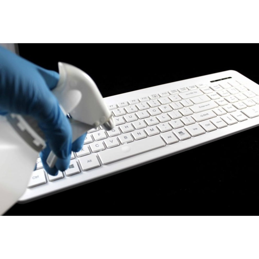 Man & Machine VC/MAG/W5 Very Cool Keyboard, Washable, Removable Cable, IP65 Protection, Built-in Magnet, Adjustable Tilt, Disinfectant, Full-size Keyboard