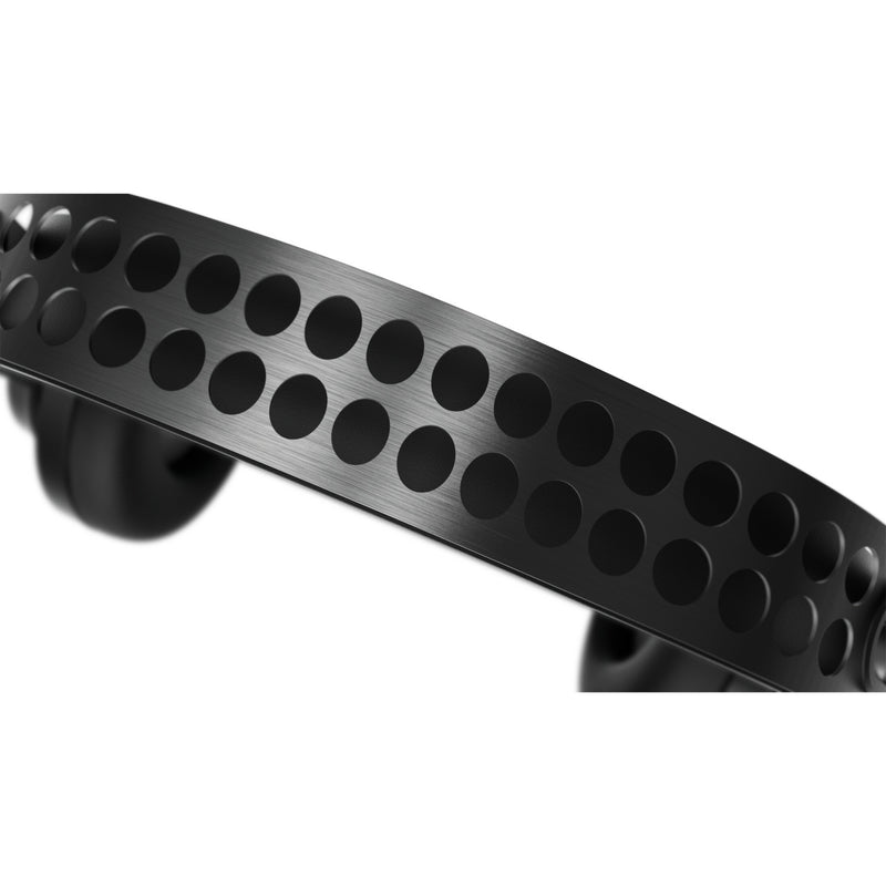 Close-up of perforated headband design