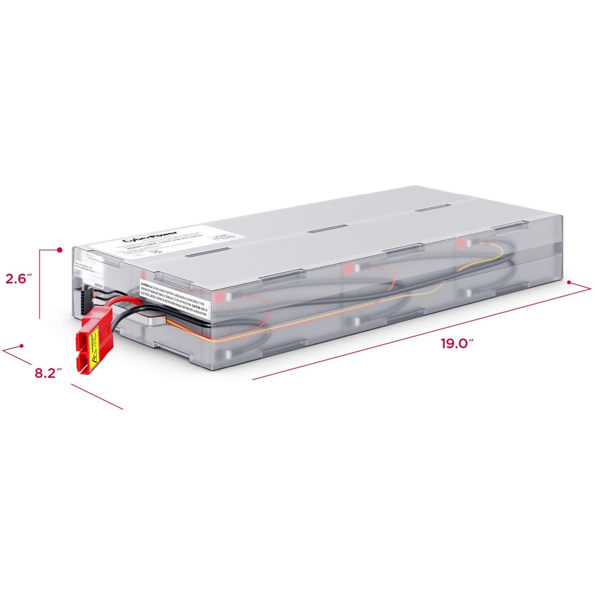 Batería de Respaldo CyberPower RB1260X12 UPS 12V DC 6000mAh Plomo Ácido a Prueba de Fugas