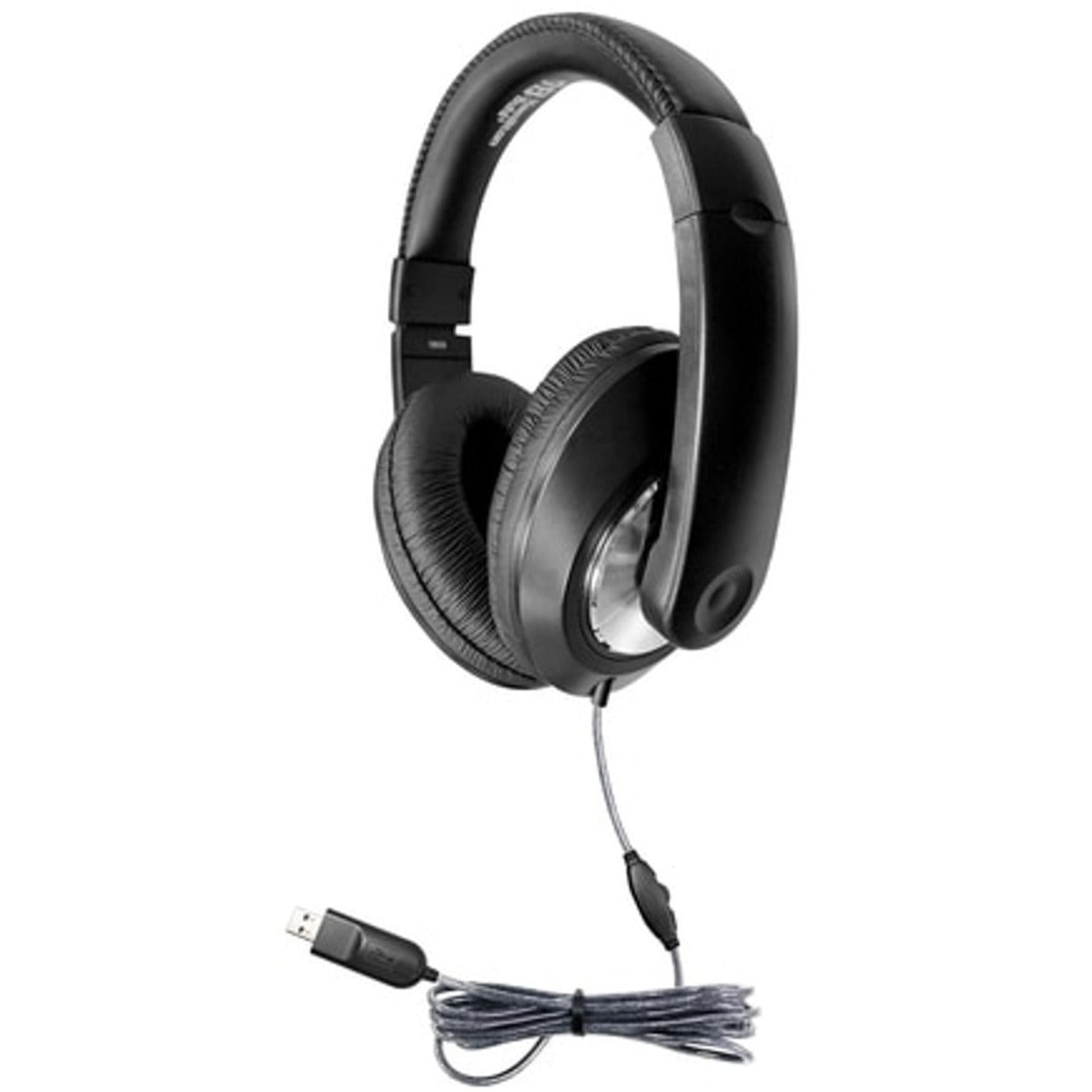 Hamilton Buhl ST1BKU Smart-Trek Deluxe Stereo Headphone with In-Line Volume Control and USB Plug, Comfortable, Durable, Noise Isolation