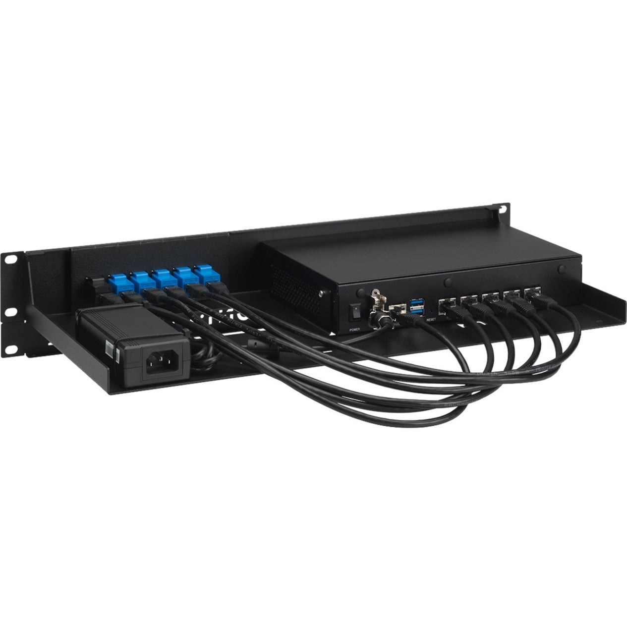 RACKMOUNT.IT RM-BC-T2 BC-Rack Rackmount Kit, 2U, Jet Black, Firewall Application