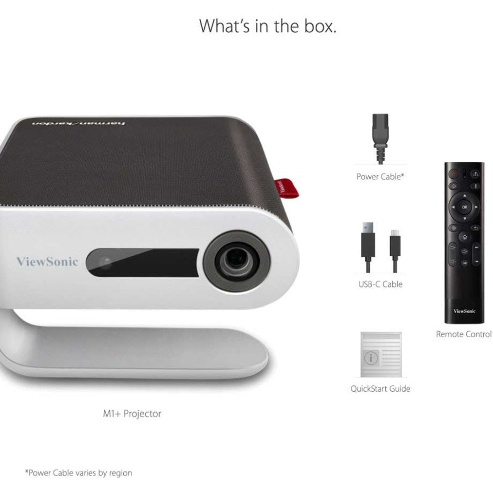 ViewSonic M1++ LED Portable Wireless Projector with Harman Kardon Speakers, WVGA, 300 lm, Short Throw