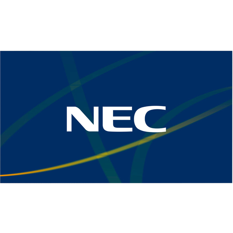 NEC logo display with dynamic visual elements