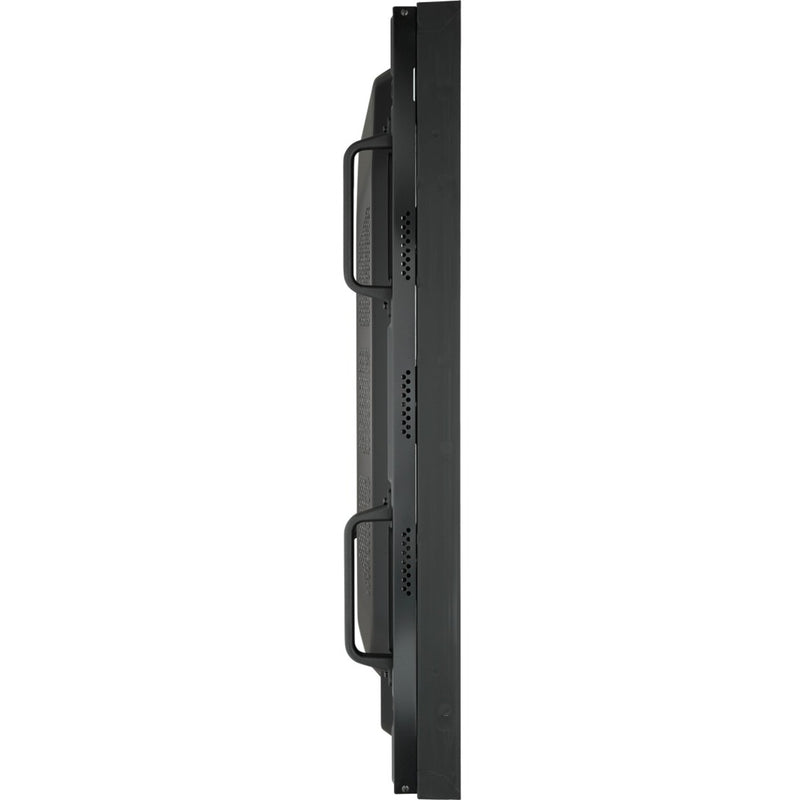 Side view of NEC UN552S display showing slim profile and robust construction