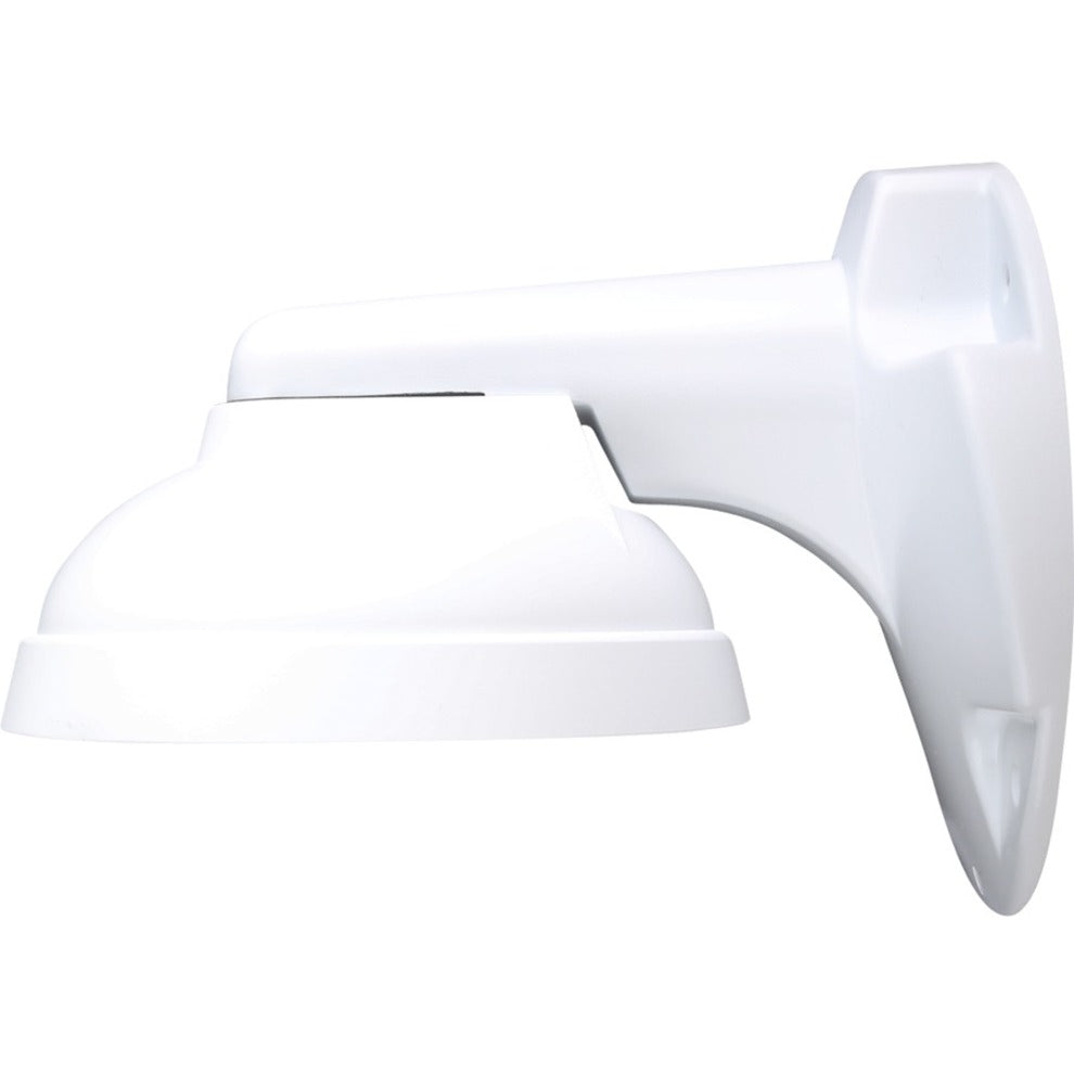 Profile view of DWC-VAWM white wall mount bracket showing sleek design and mounting angle-alternate-image3