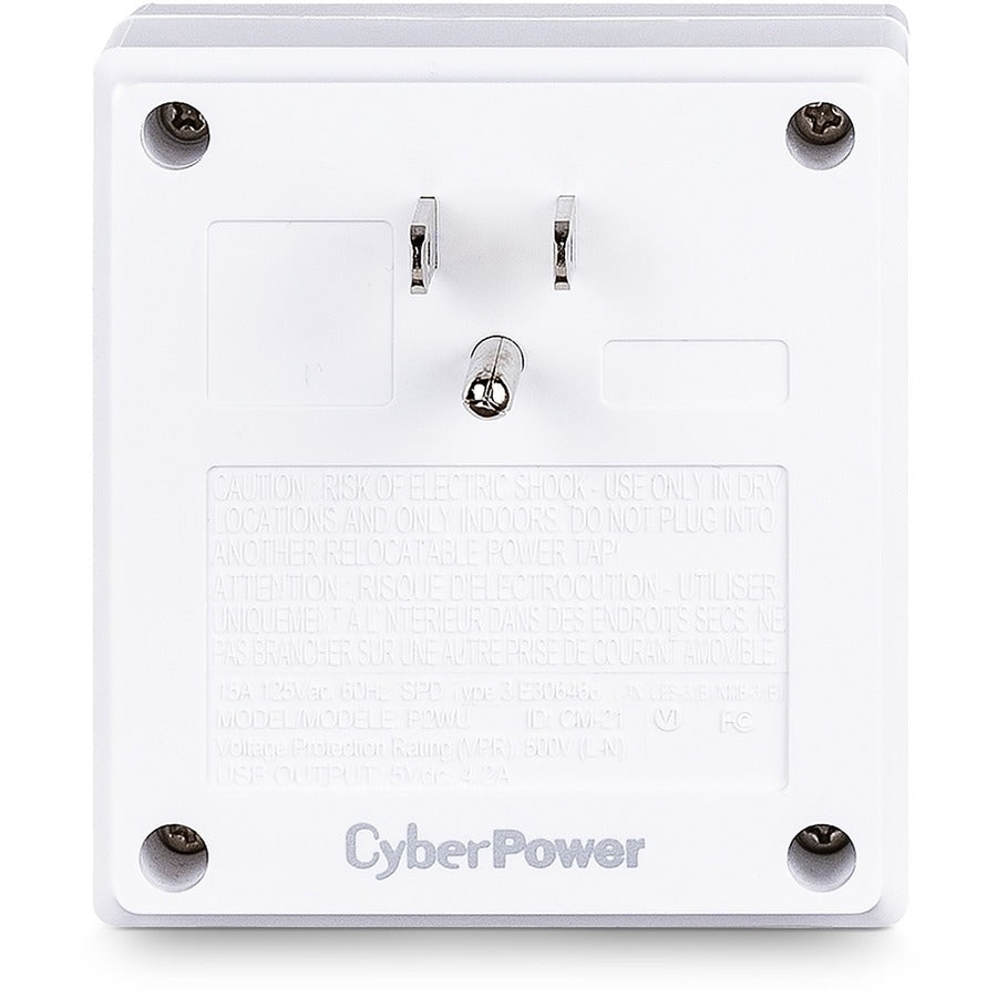 CyberPower P2WU Professional 2-Outlet Surge Suppressor/Protection, 500 J