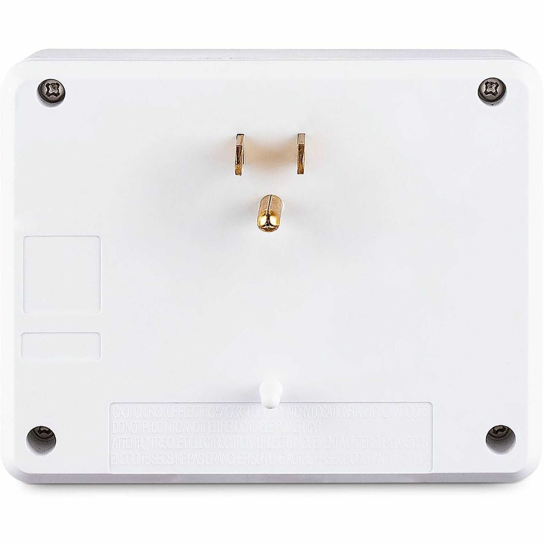 Back view of CyberPower surge protector showing mounting points and safety certifications-alternate-image4