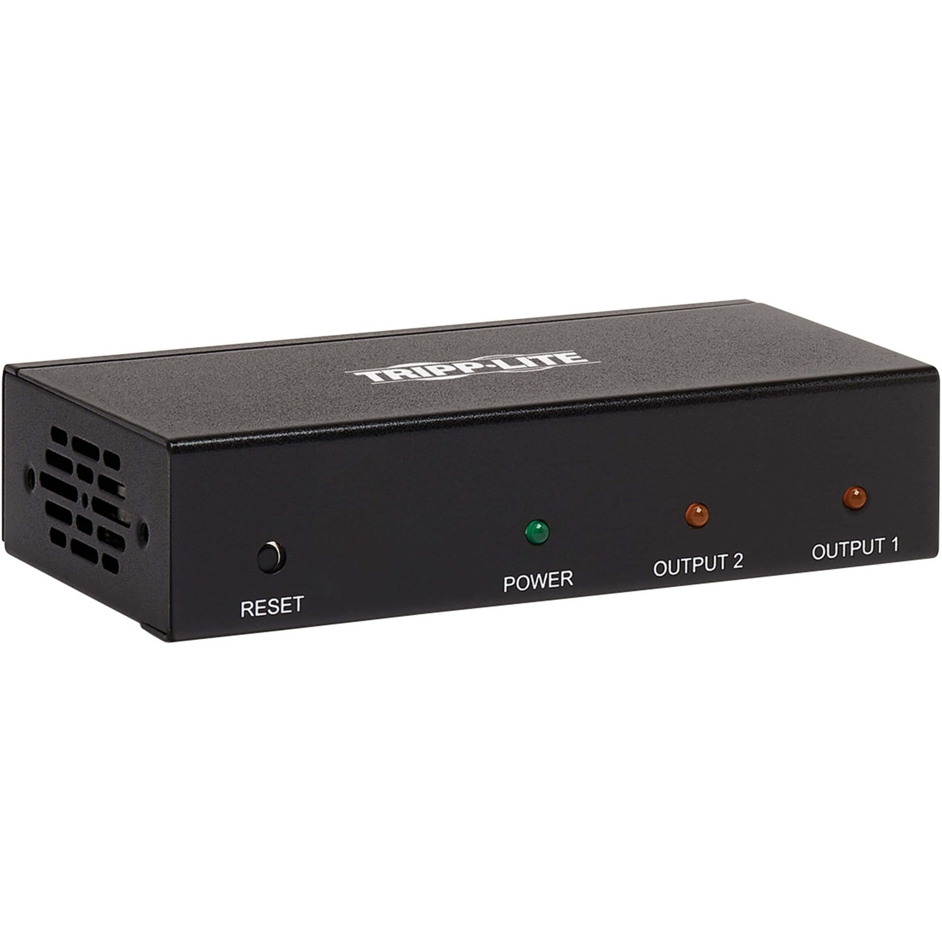 Front view of Tripp Lite B118-002-HDR HDMI splitter showing LED indicators and reset button-alternate-image1