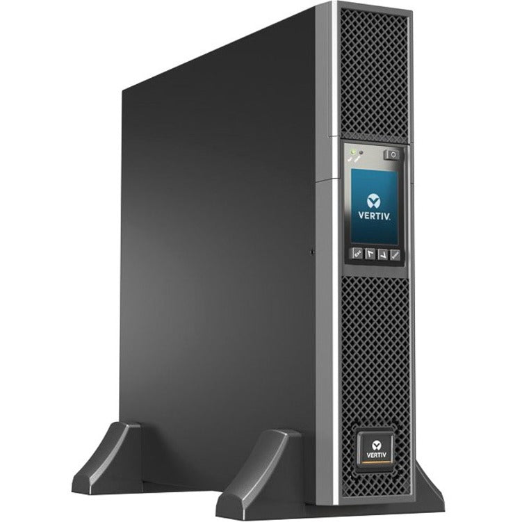 Vertiv GXT5 UPS in tower orientation with support stands