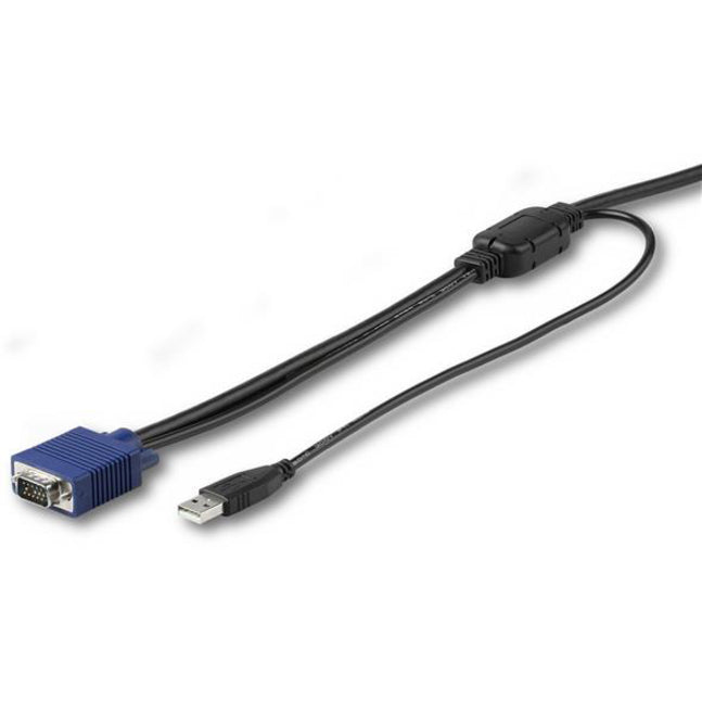 StarTech.com RKCONSUV10 Cable KVM USB de 10 pies para Consolas de Montaje en Rack Blindado Negro