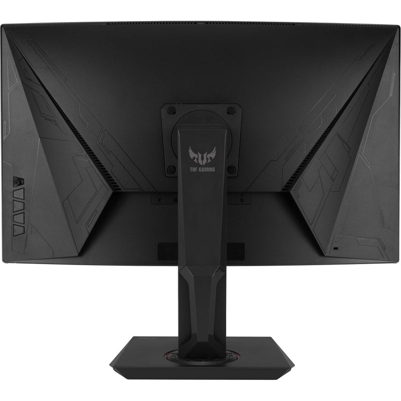 Rear view of ASUS TUF Gaming VG32VQ monitor showing TUF Gaming branding and design elements