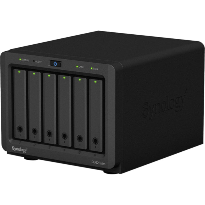 Synology DS620SLIM DiskStation DS620slim SAN/NAS Storage System, Dual-core Processor, 2GB RAM, 30TB Capacity, Gigabit Ethernet