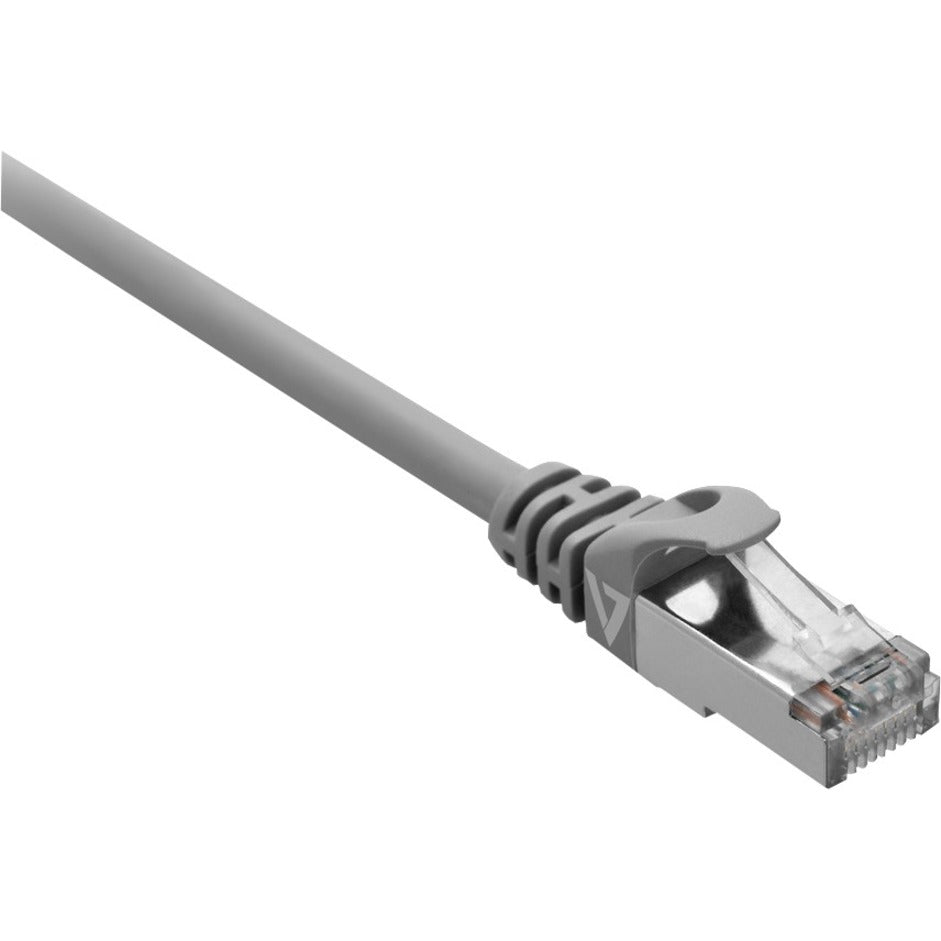 V7 V7CAT7FSTP-1M-GRY-1E Grey Cat7 Shielded & Foiled (SFTP) Cable RJ45 Male to RJ45 Male 1m 3.3ft, 10 Gbit/s Data Transfer Rate [Discontinued]