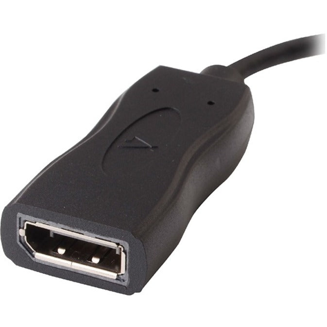 Detailed view of the DisplayPort female connector end of V7 adapter