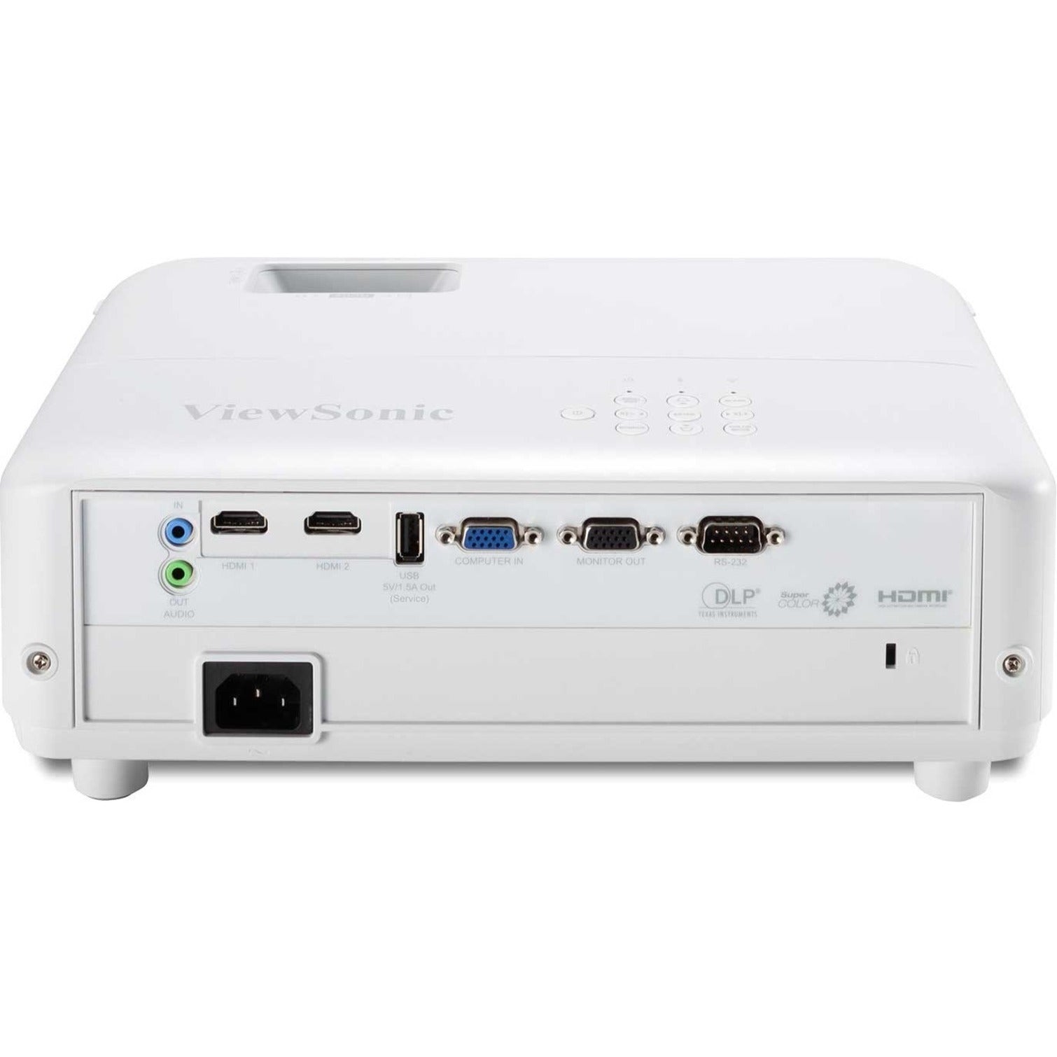 Close-up of ViewSonic PG701WU connectivity ports and interfaces-alternate-image15