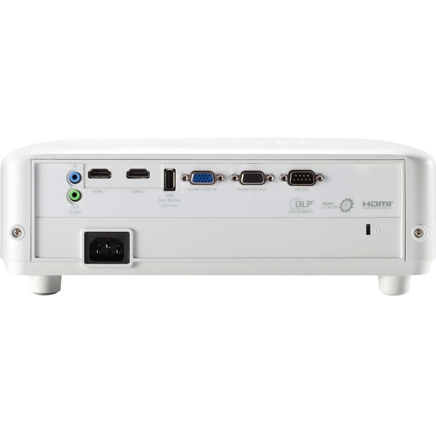 Detailed view of ViewSonic PG701WU rear connectivity ports-alternate-image5