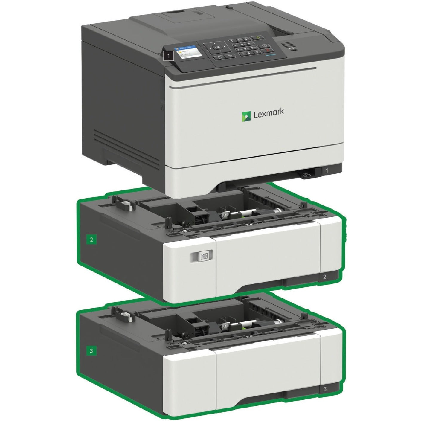 Lexmark 42C1605 CS521DN Color Laser Printer, 35 ppm, 1GB Memory, Automatic Duplex Printing