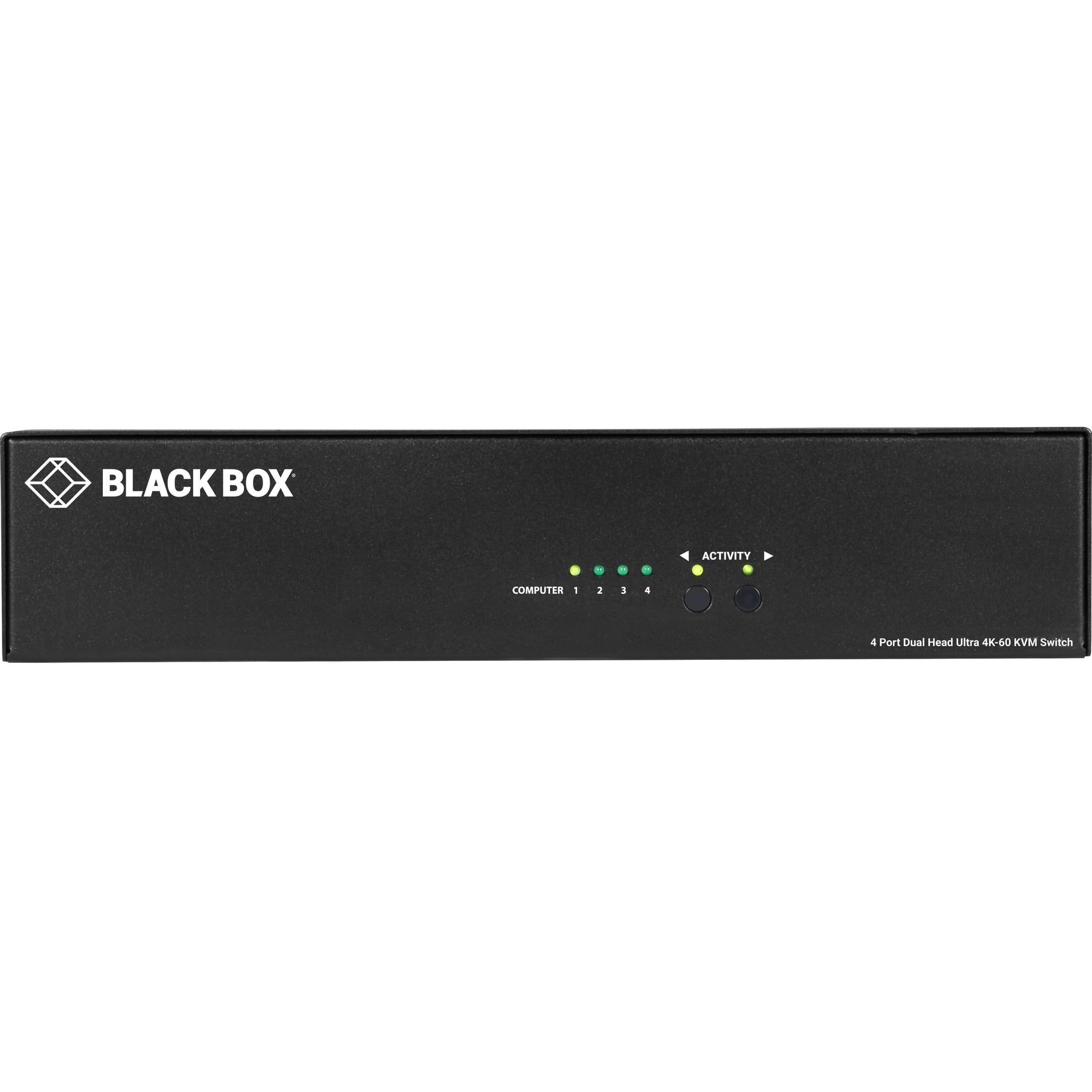 Black Box HD6224A 4K60 HDMI Dual-Head KVM Switch - 4 Port, Maximum Video Resolution 3840 x 2160, 2 Year Warranty