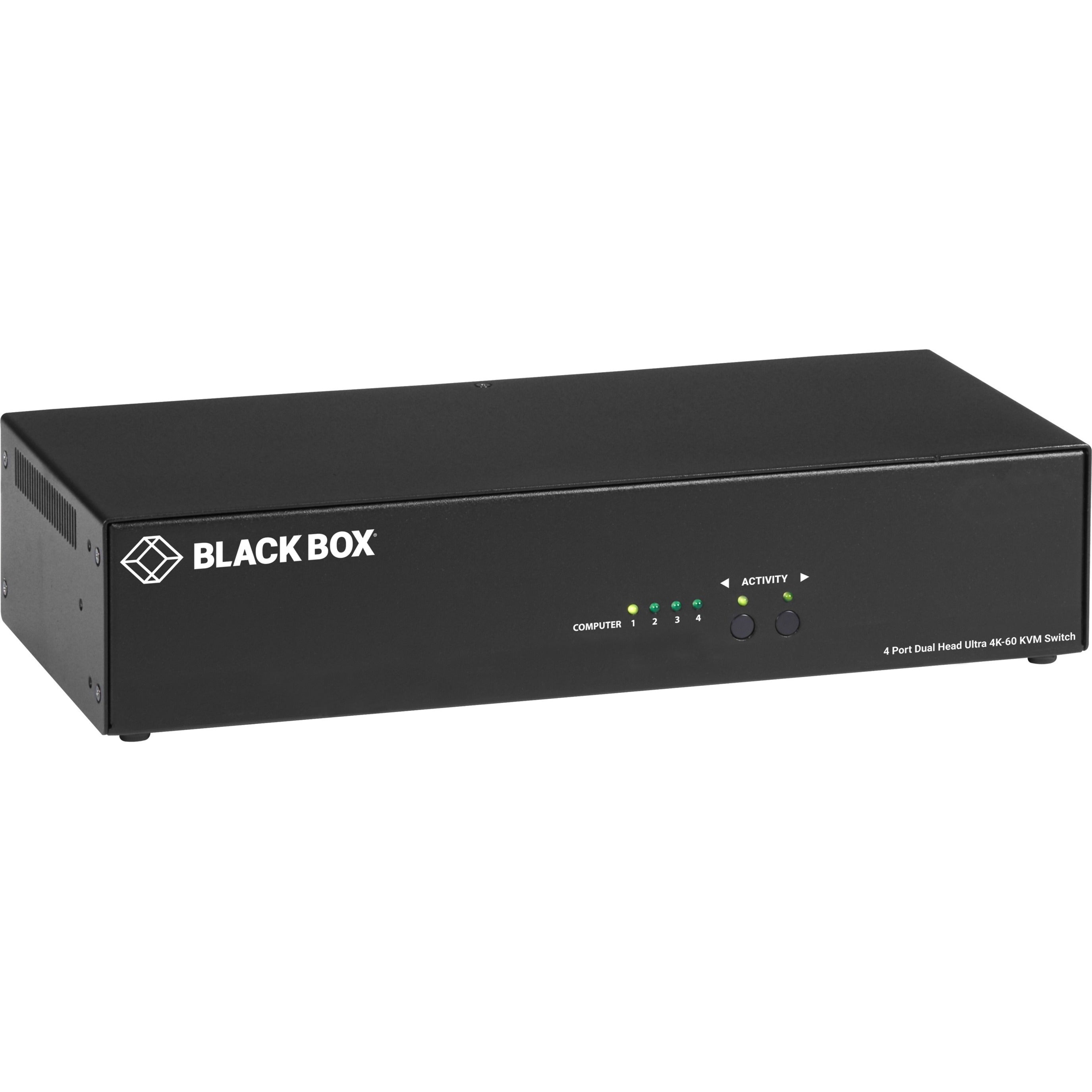 Black Box HD6224A 4K60 HDMI Dual-Head KVM Switch - 4 Port, Maximum Video Resolution 3840 x 2160, 2 Year Warranty