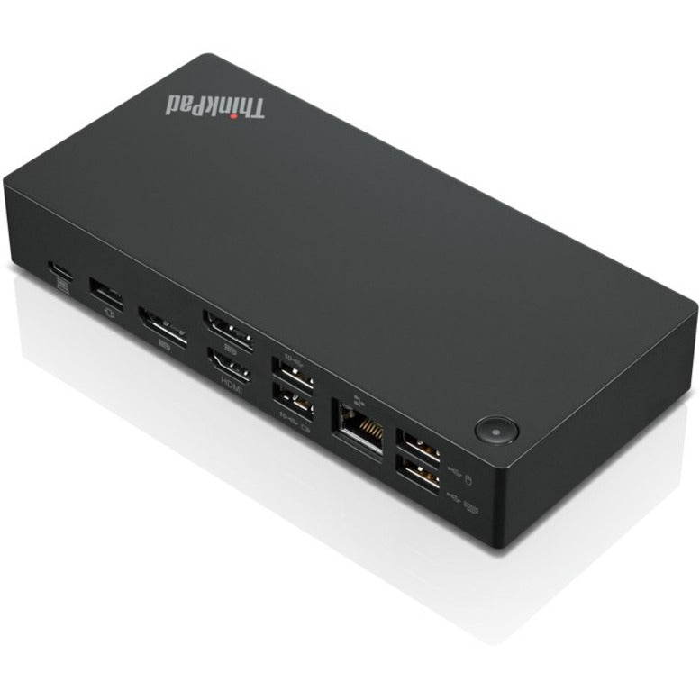 Lenovo 40AS0090US ThinkPad USB-C Dock Gen 2, HDMI, DisplayPort, USB Type-C, RJ-45, 60W Power Supply