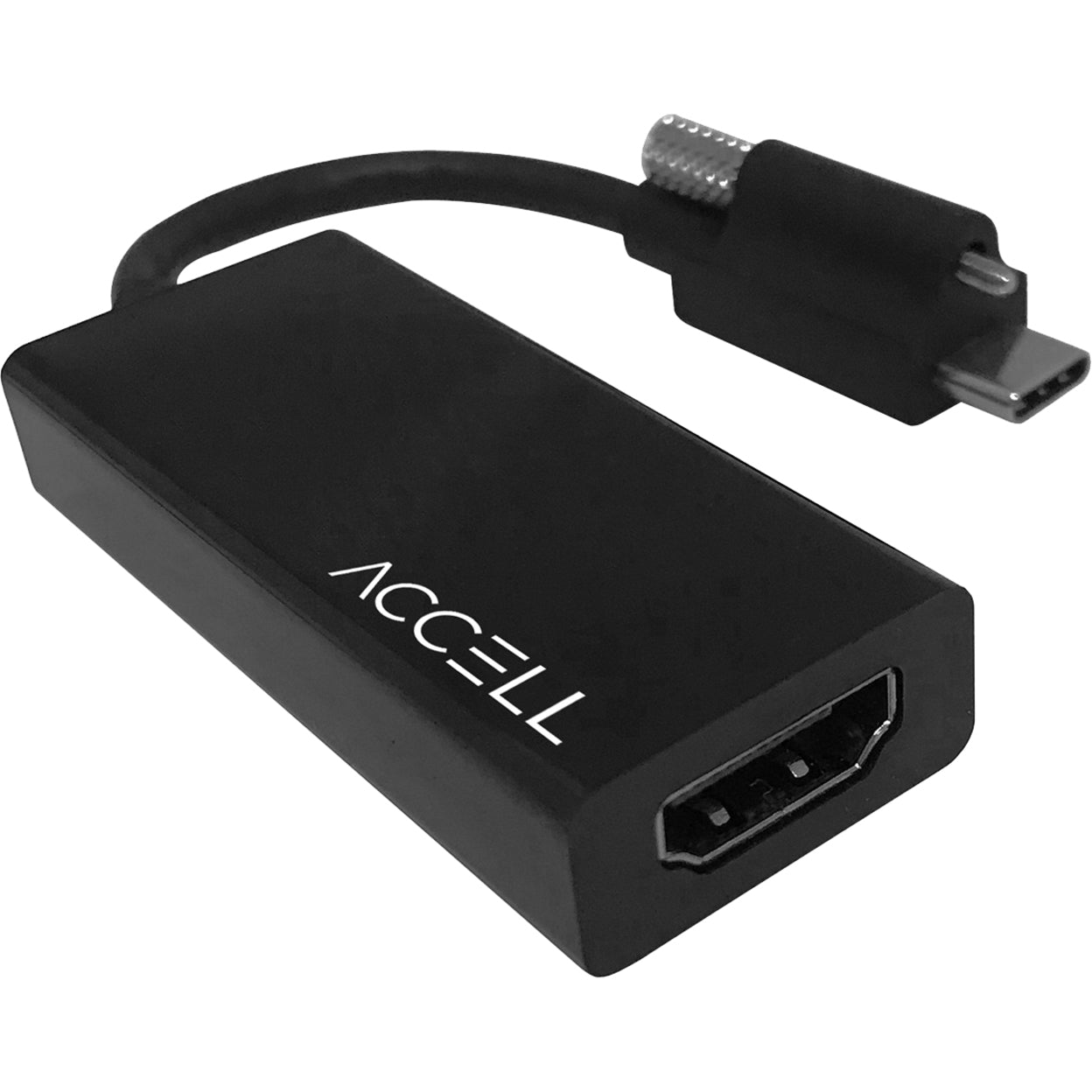 Accell U187B-006B-23 USB-C to HDMI 2.0 Adapter - CEC Enabled, Reversible, Black