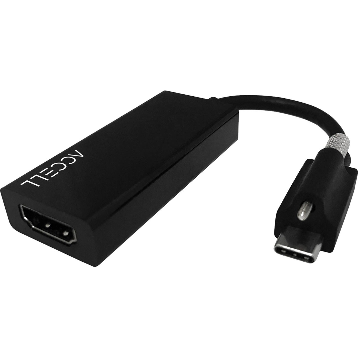 Accell U187B-006B-23 USB-C to HDMI 2.0 Adapter - CEC Enabled, Reversible, Black