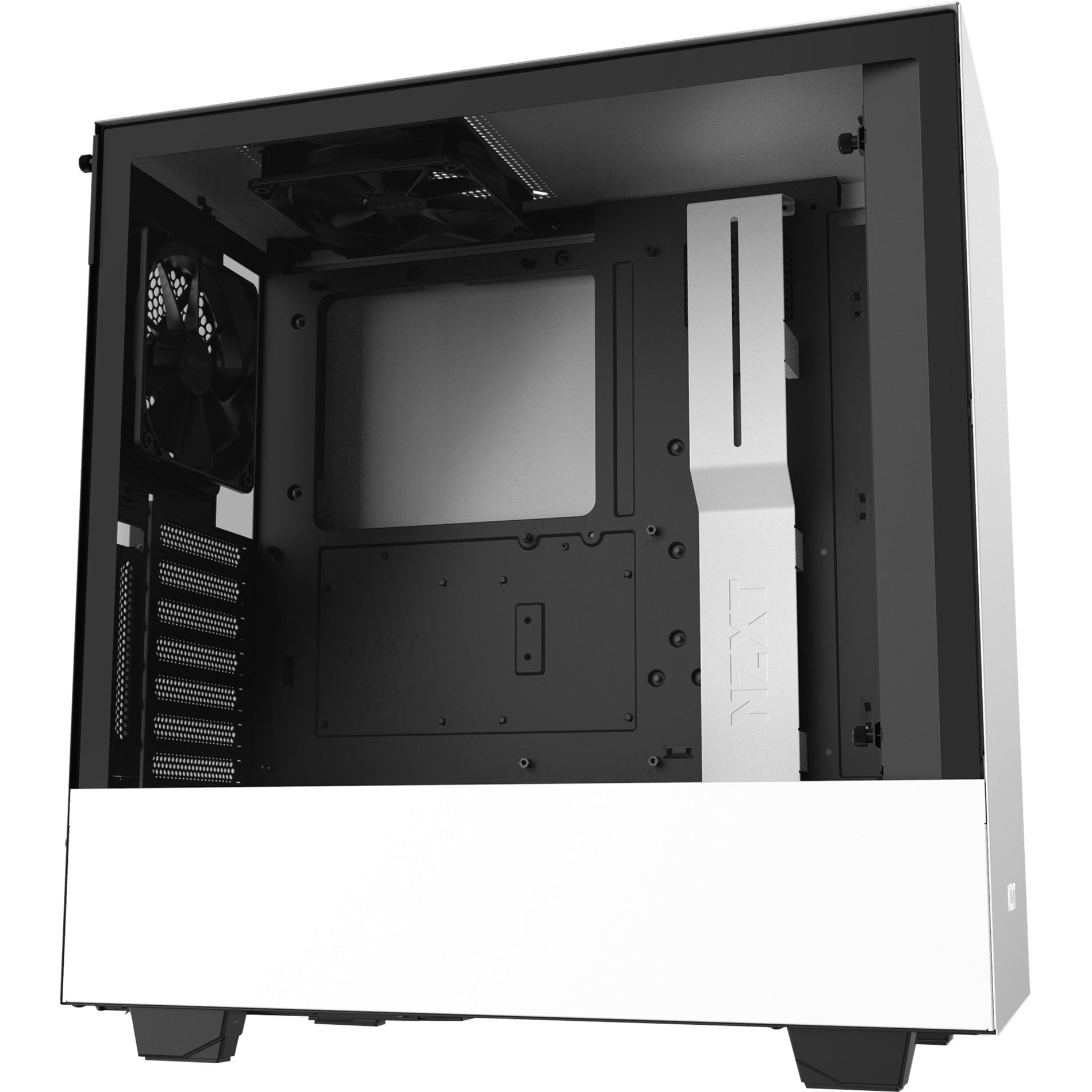 NZXT CA-H510I-W1 Compact Mid-Tower with Lighting and Fan Control, Gaming Computer Case, Matte White