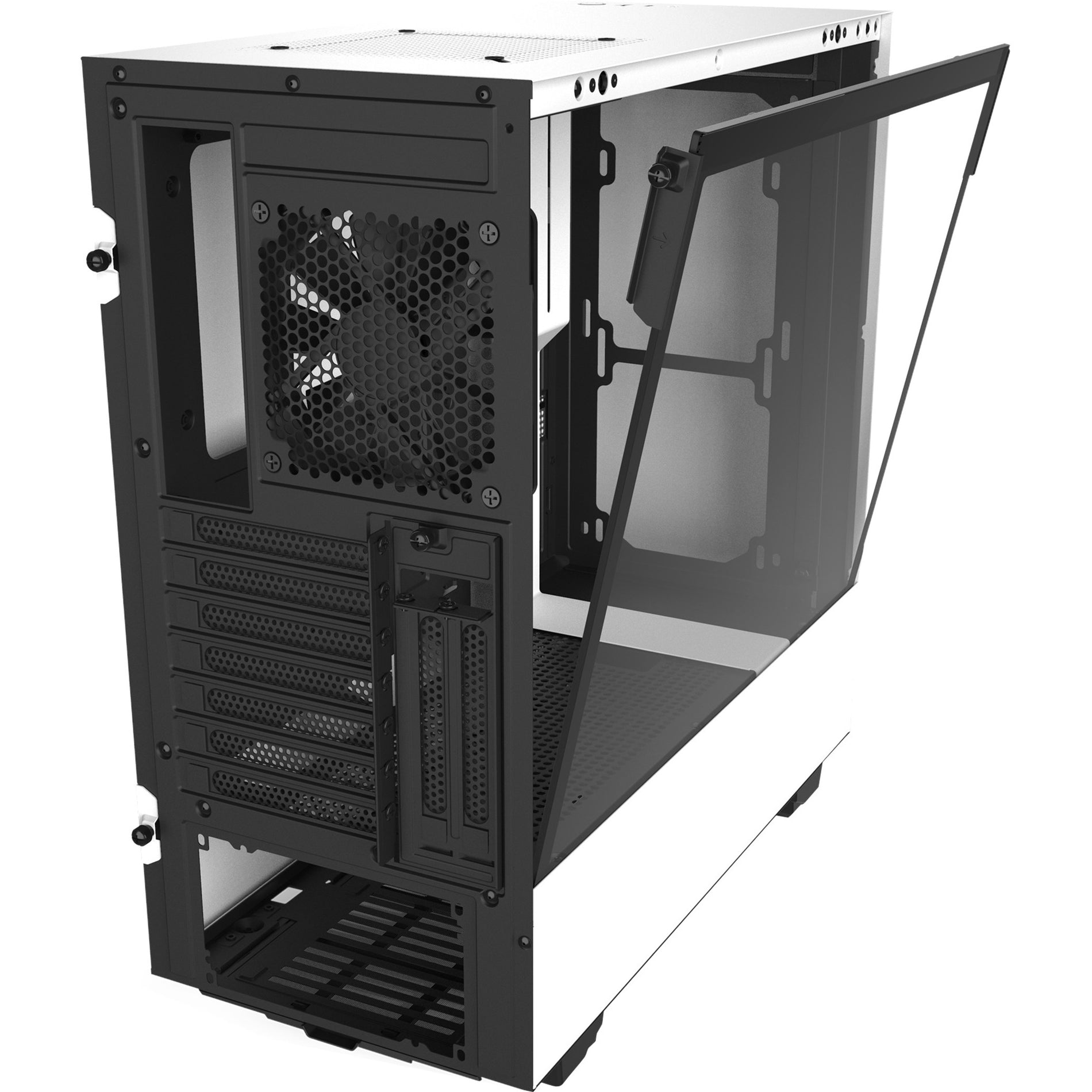 NZXT CA-H510I-W1 Compact Mid-Tower with Lighting and Fan Control, Gaming Computer Case, Matte White