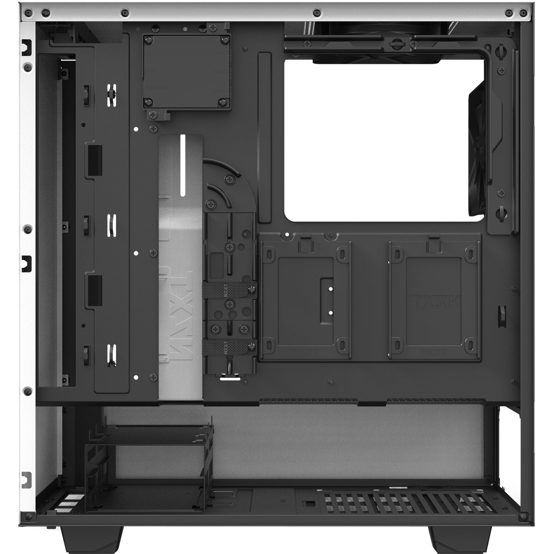 NZXT CA-H510I-W1 Compact Mid-Tower with Lighting and Fan Control, Gaming Computer Case, Matte White