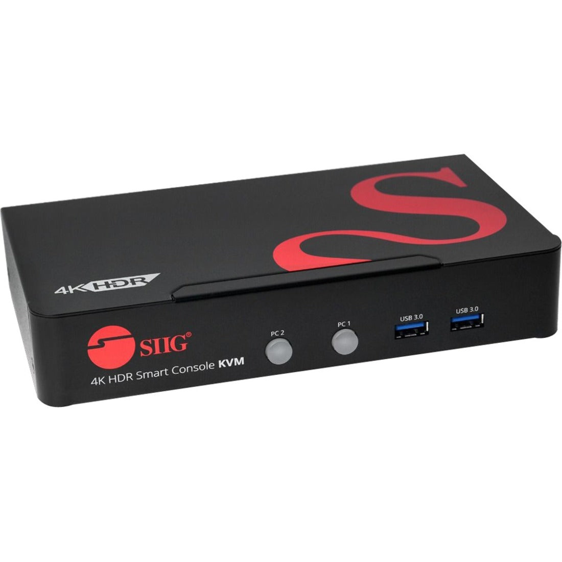SIIG 赛嘉 赛嘉  2-端口 HDMI 2.0 4K HDR 智能控制台 KVM 切换器 TAA 符合要求 3 年保修 USB 3.0 多媒体端口