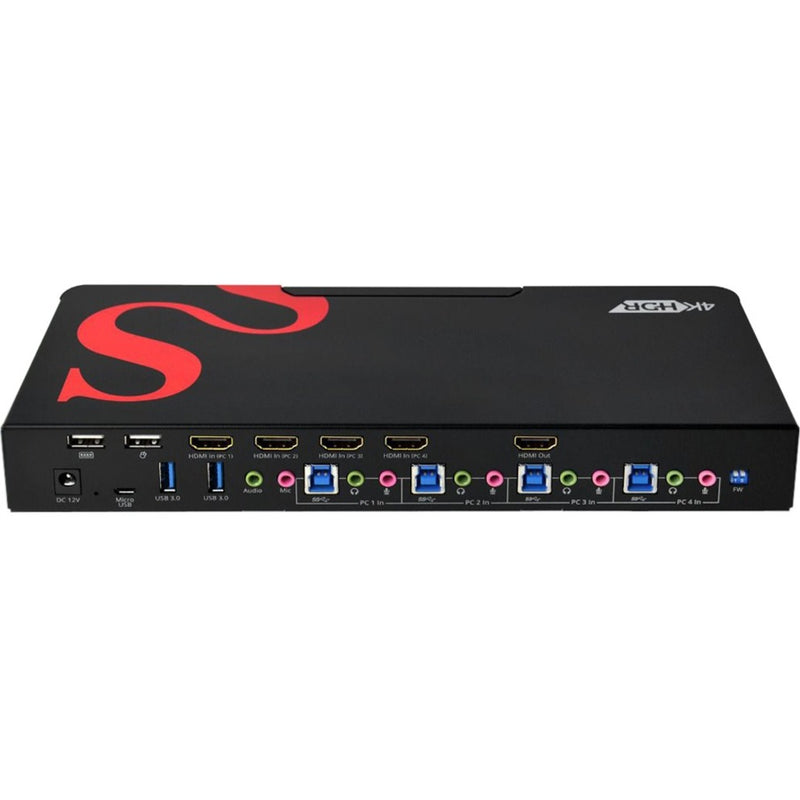 Rear view of SIIG KVM switch showing all available ports and connections