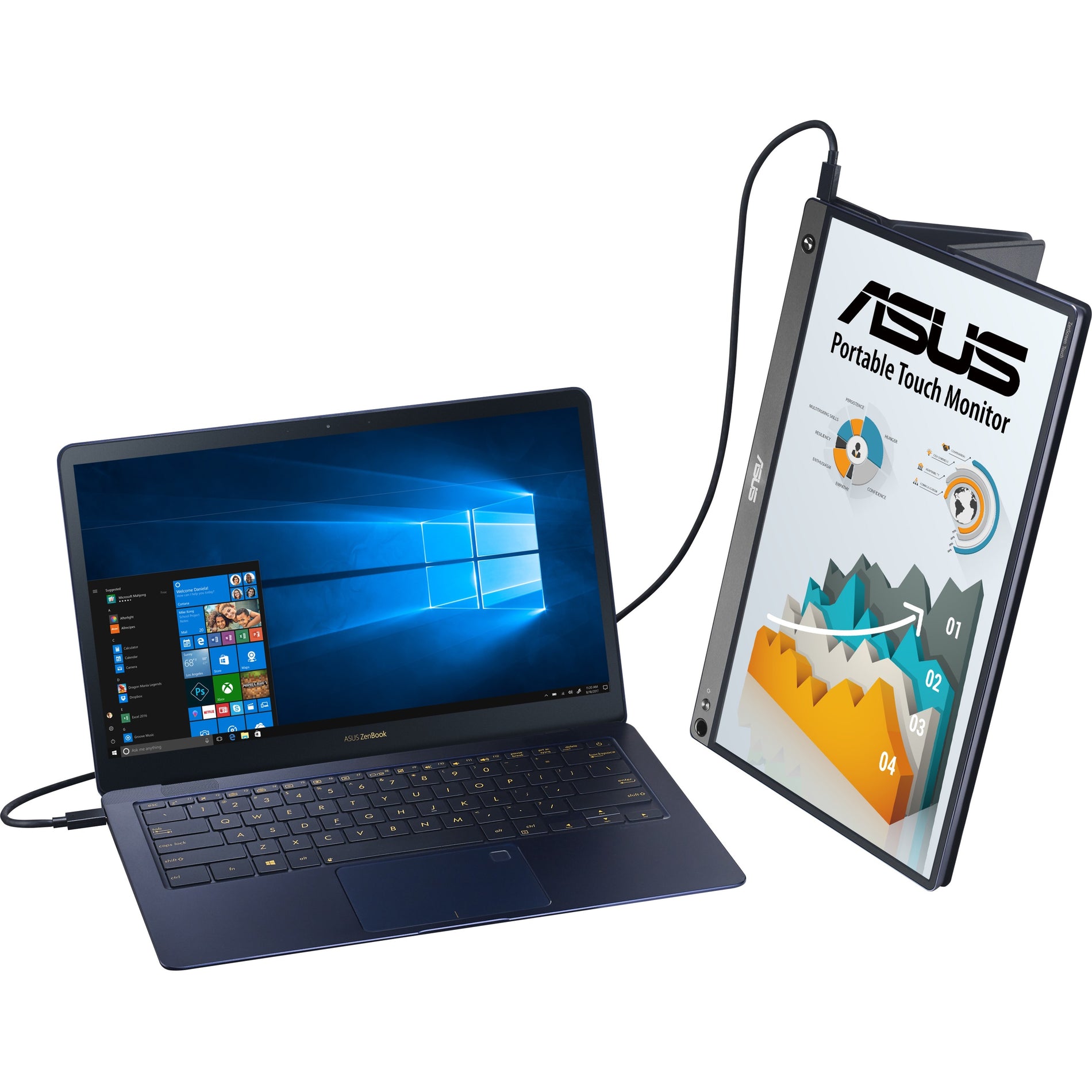 Asus ZenScreen MB16AMT 15.6" LCD Touchscreen Monitor - 16:9 (MB16AMT) Alternate-Image3 image