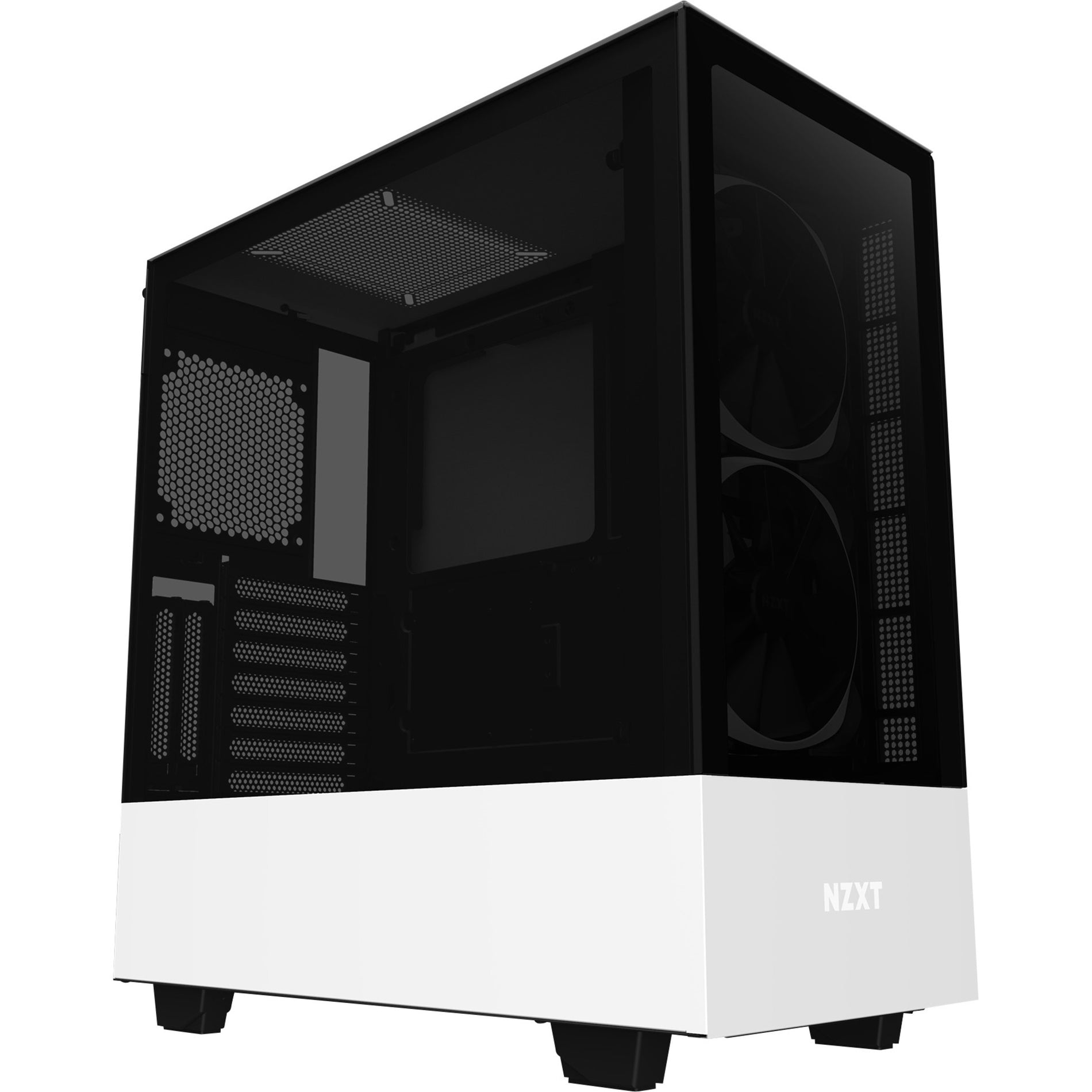 NZXT CA-H510E-W1 Premium Compact Mid-tower ATX Case, Matte White, 6 Expansion Bays, 9 Expansion Slots