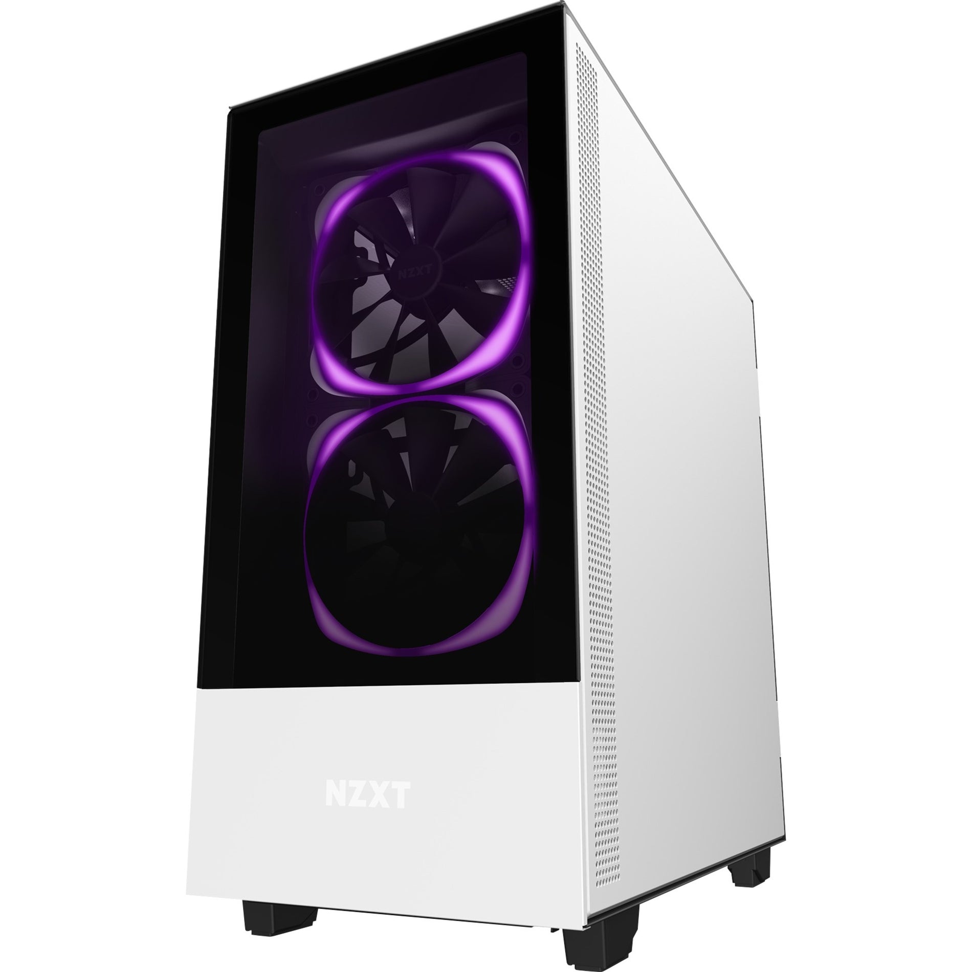 NZXT CA-H510E-W1 Premium Compact Mid-tower ATX Case, Matte White, 6 Expansion Bays, 9 Expansion Slots