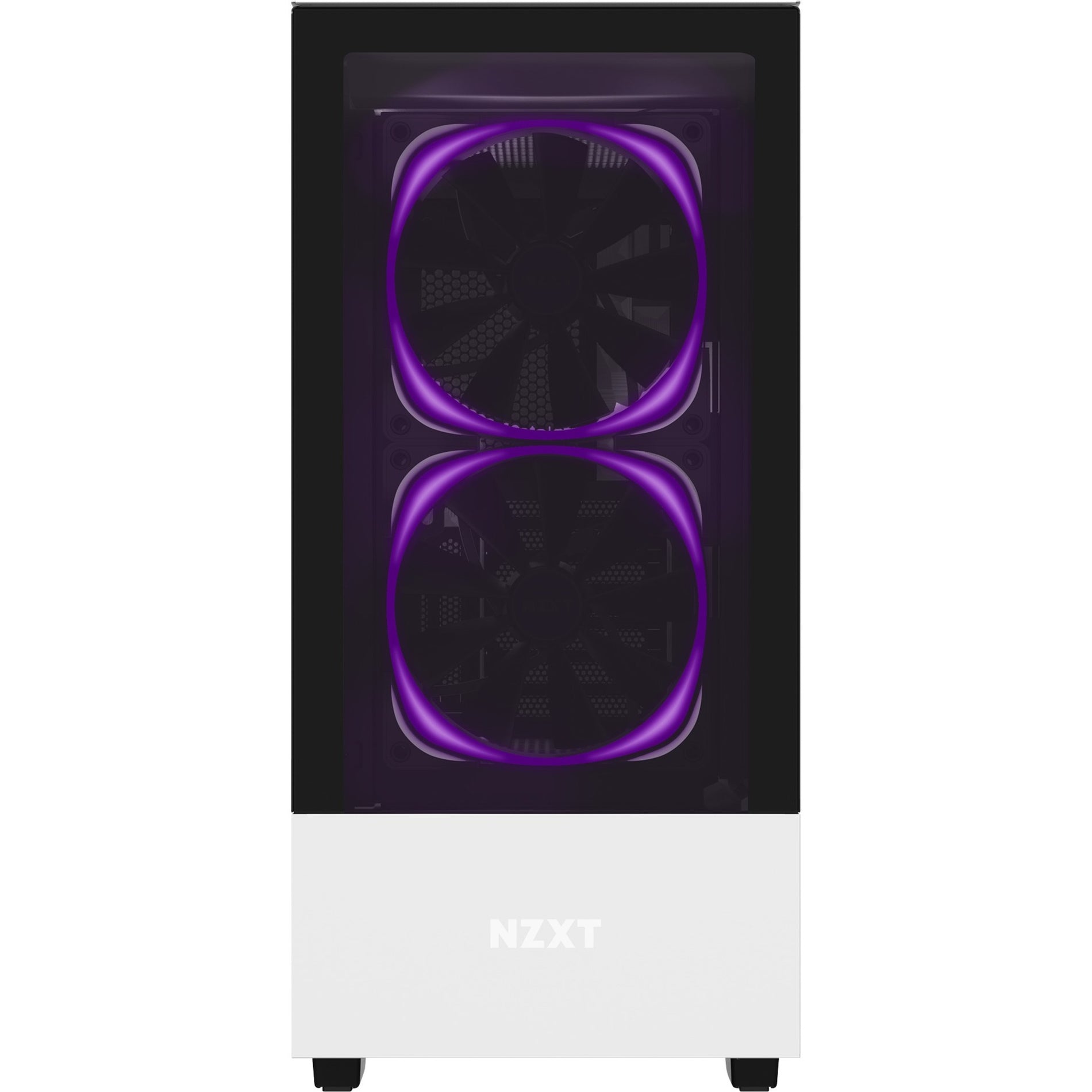 NZXT CA-H510E-W1 Premium Compact Mid-tower ATX Case, Matte White, 6 Expansion Bays, 9 Expansion Slots