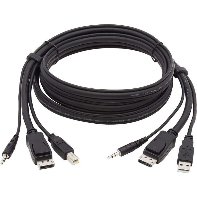 Full length view of Tripp Lite P783-006 KVM cable showing all connectors and cable length