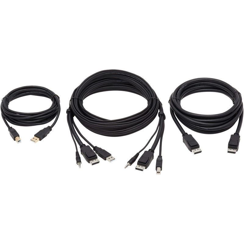 Full-length view of Tripp Lite KVM cable kit showing three 10-foot cables with connectors