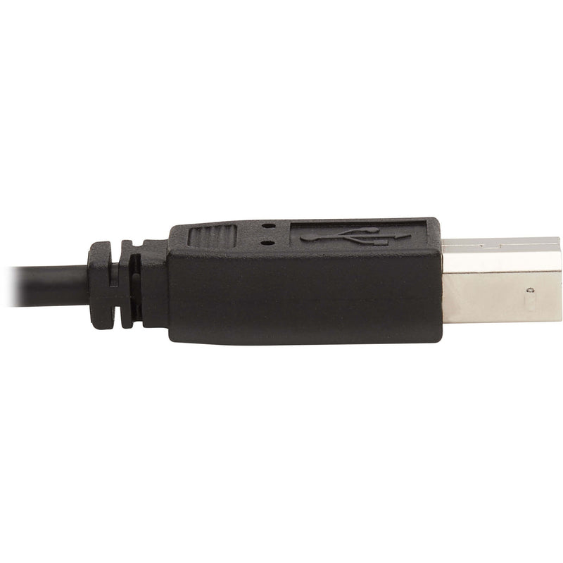 Detailed profile view of USB connector highlighting industrial construction