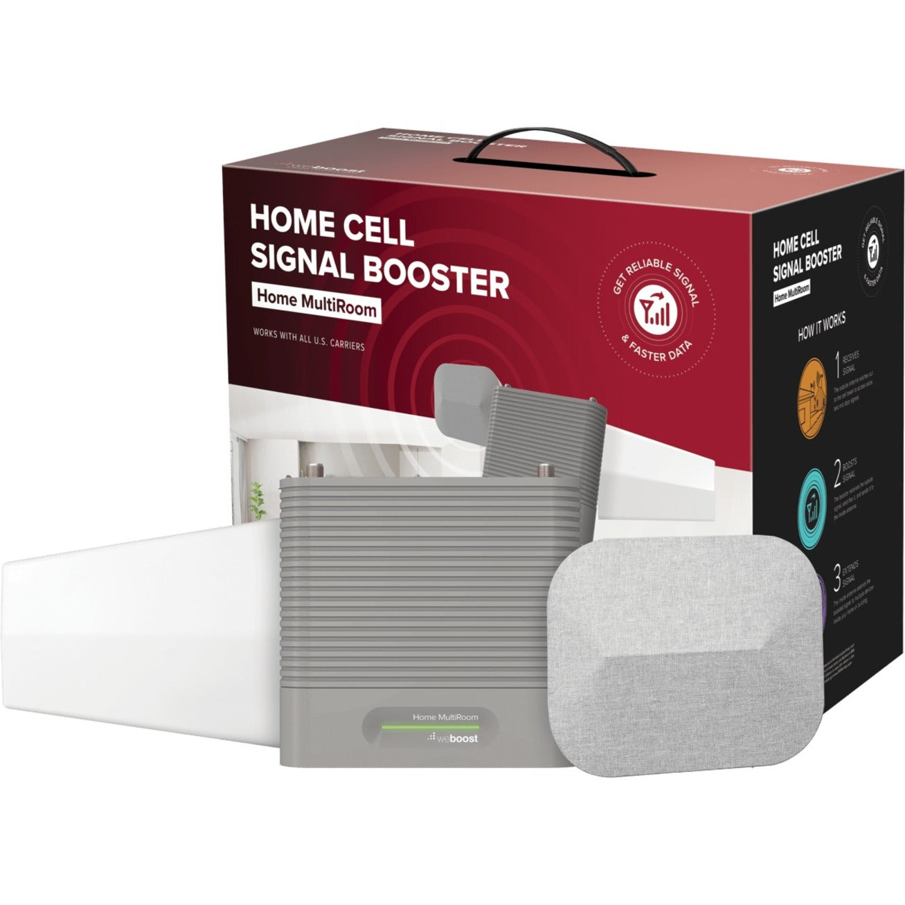 WeBoost 470144 Home MultiRoom Cellular Phone Signal Booster, Boosts Signal for Home Coverage up to 5000 Sq. ft.