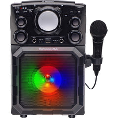 Karaoke USA GQ410 Portable MP3 Karaoke System, Bluetooth Wireless Streaming, Built-in PA System, Rechargeable Battery, USB Compatible - GQ410 (1 Year Warranty)