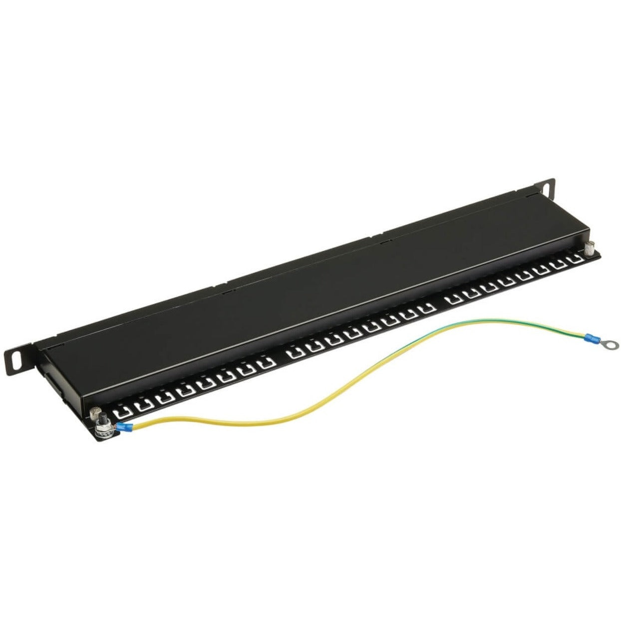 Angled view of patch panel showing slim profile and cable management features-alternate-image4