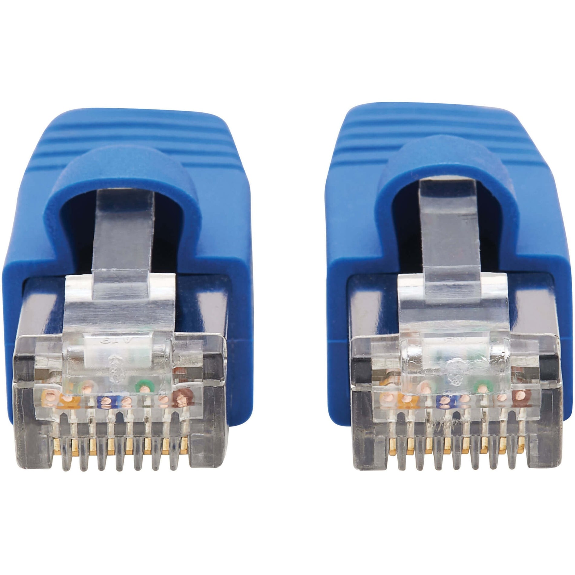 Detailed view of Cat6a RJ45 connector pins showing gold contacts and clear housing-alternate-image2