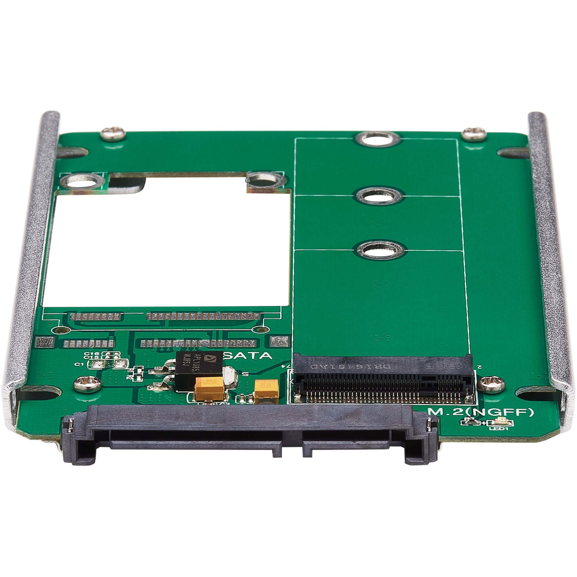 Tripp Lite P960-001-M2-NE M.2 NGFF SSD (B-Key) to 2.5 in. SATA Open-Frame Housing Adapter, Green, 1 Year Warranty