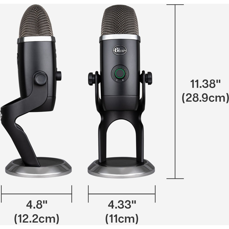 Blue Yeti X dimensional specifications diagram