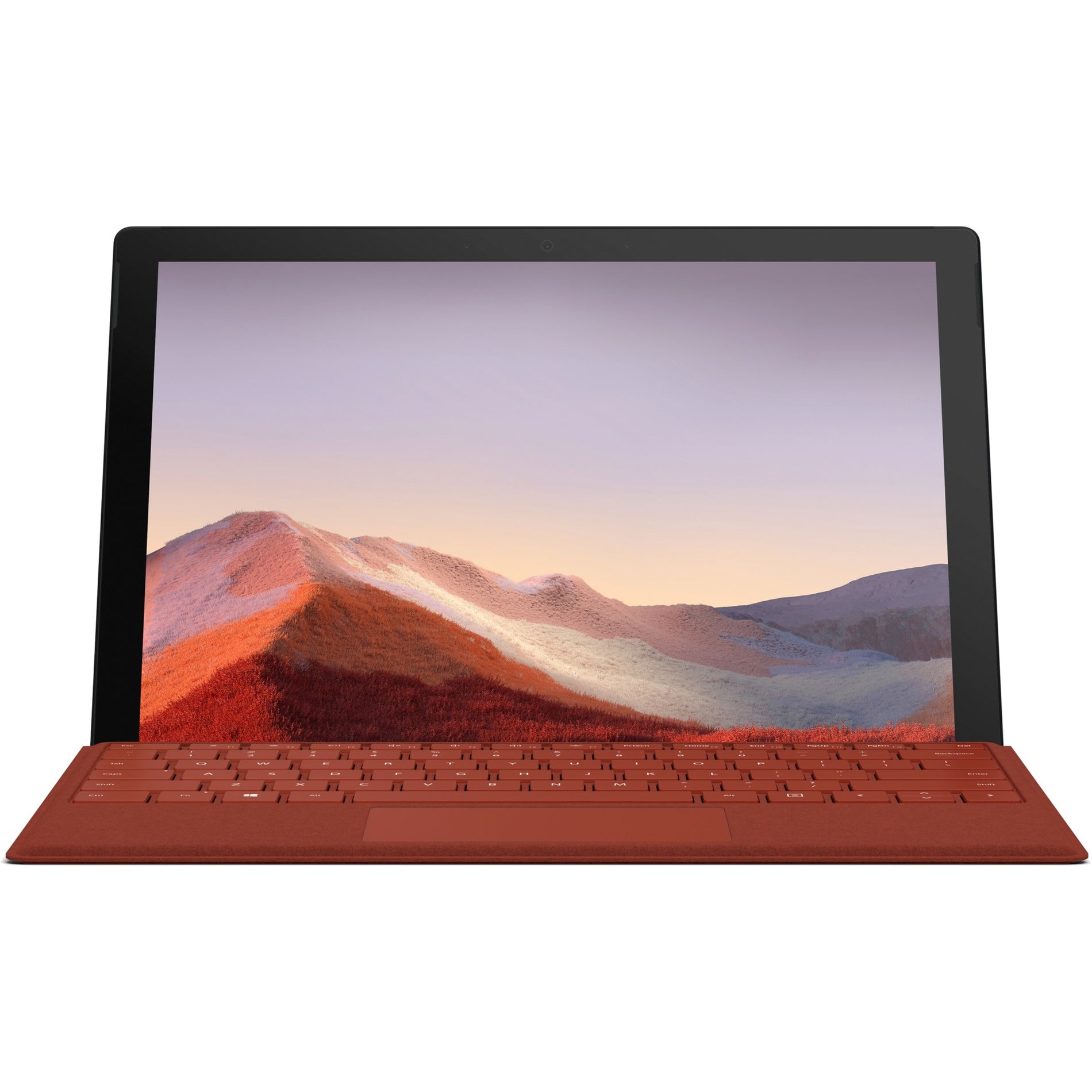 Surface Pro 7 front view with Type Cover showing vibrant display-alternate-image7