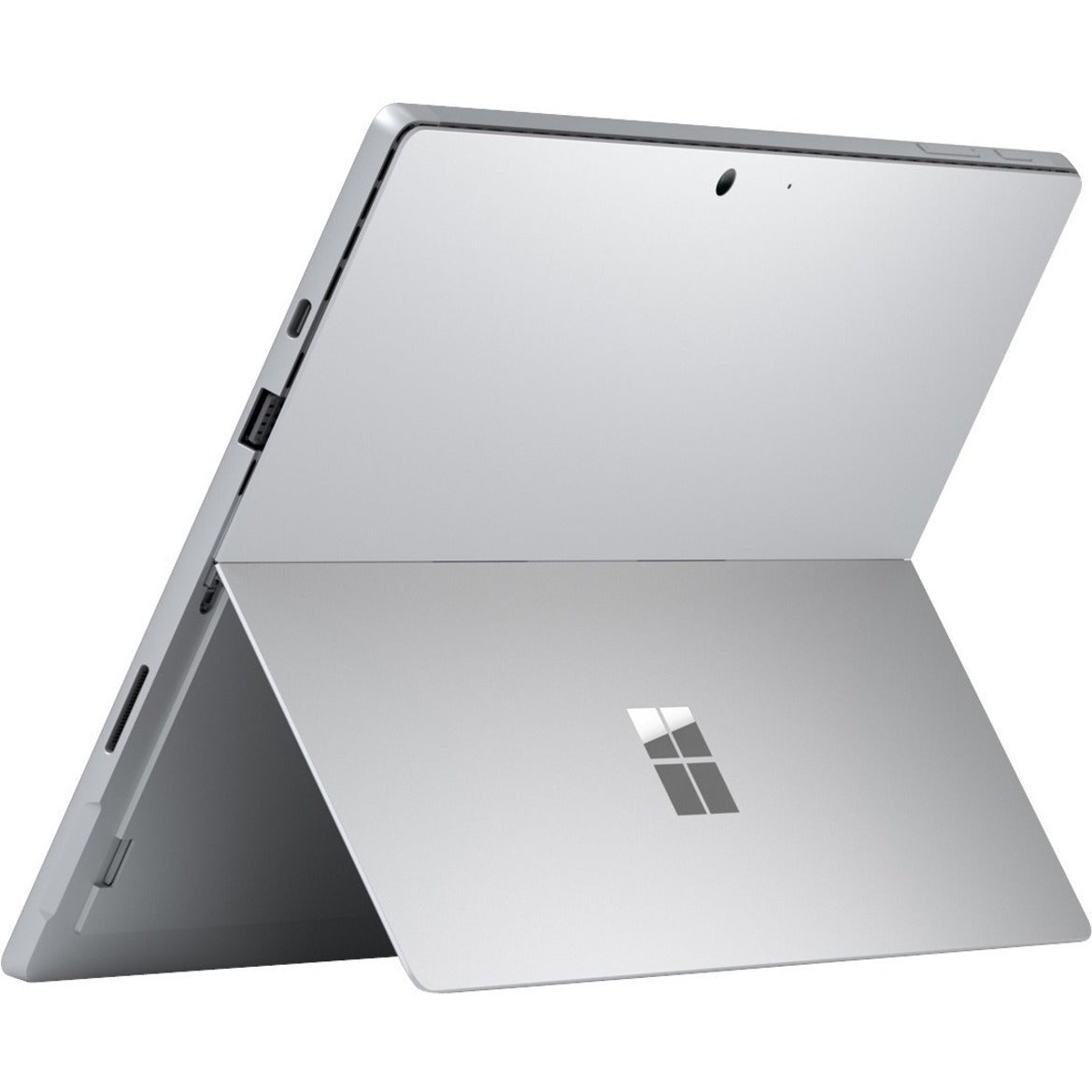 Back view of Surface Pro 7 showing ports and Microsoft logo-alternate-image3