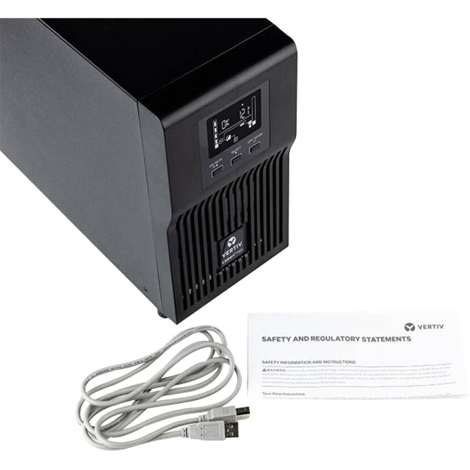 Liebert PSI5 UPS with included USB cable and documentation