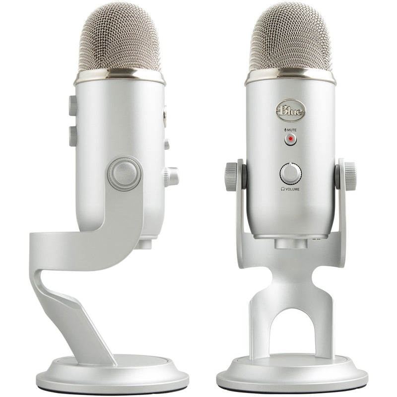 Side-by-side comparison of Blue Yeti microphone in different positioning angles