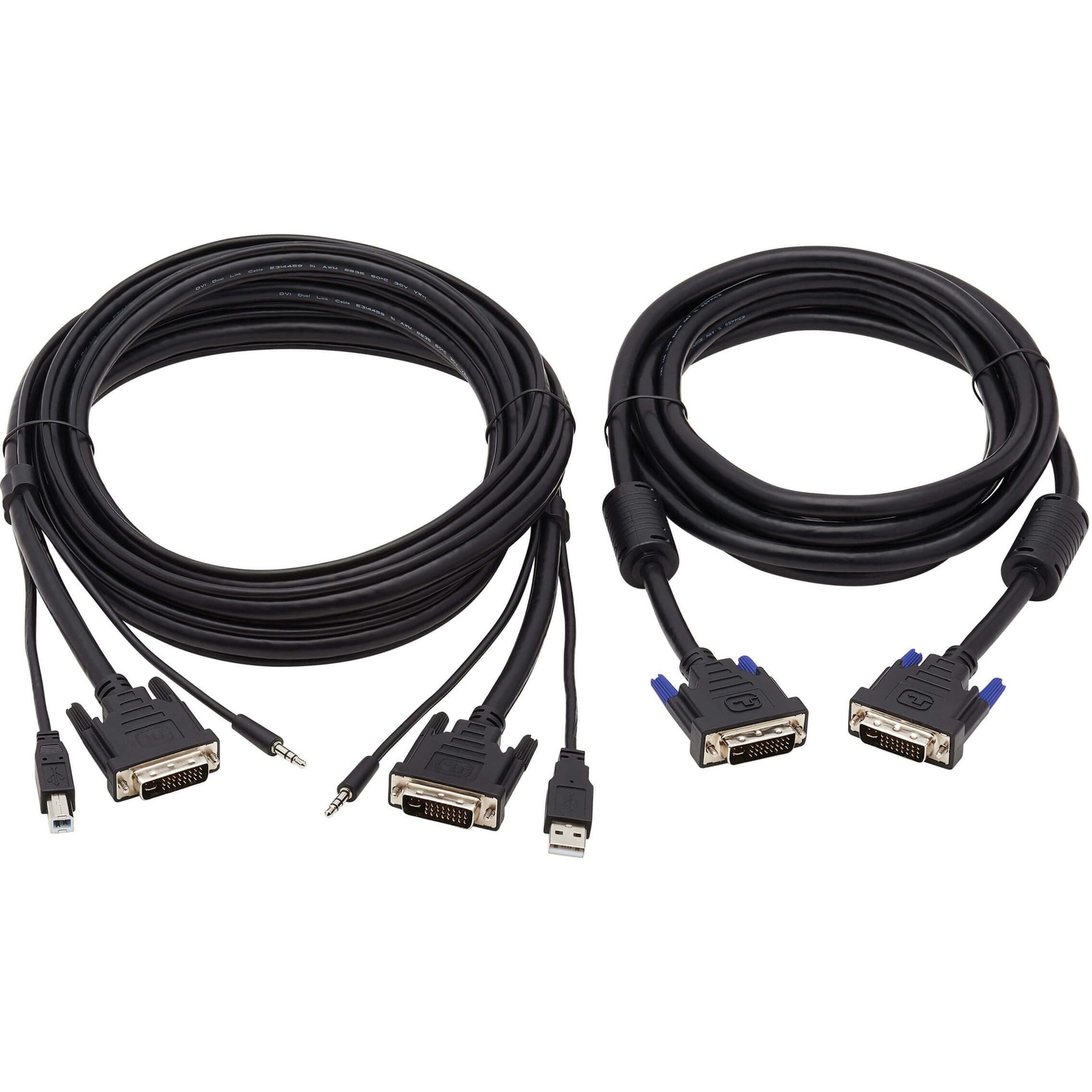Tripp Lite P784-006-DV KVM Cable, 6 ft, Plug & Play, 480 Mbit/s, 2560 x 1600, DVI-I (Dual-Link) Digital Video, USB 2.0 Type A/B, Stereo Audio, Lifetime Warranty